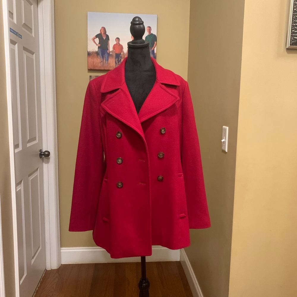 Tommy Hilfiger Women's Vibrant Red Peacoat